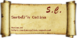Serbán Celina névjegykártya